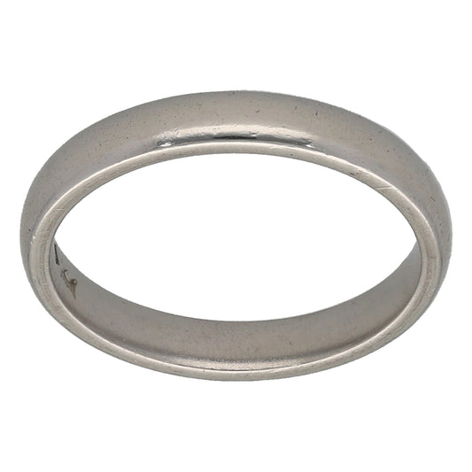 Platinum Plain Wedding Ring Size L