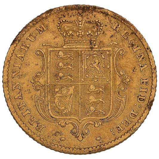 22ct Gold Queen Victoria Half Sovereign Coin 1855