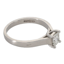 Load image into Gallery viewer, Platinum 0.51ct Diamond Solitaire Ring Size L
