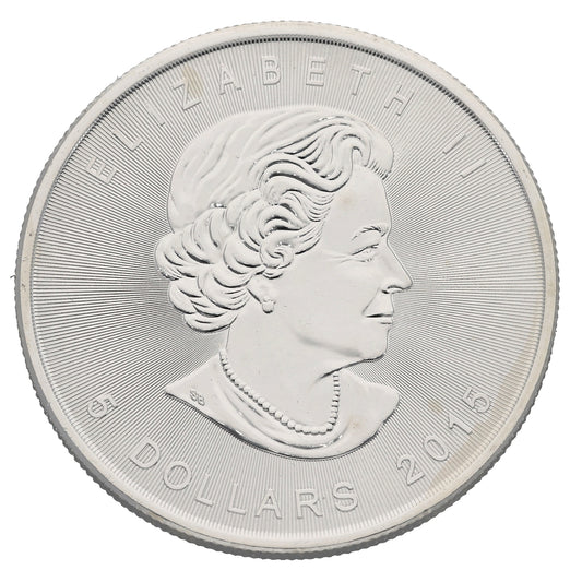 New Silver Canadian Maple Leaf 1 Oz Coin 2015