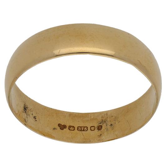 9ct Gold Plain Wedding Ring Size U