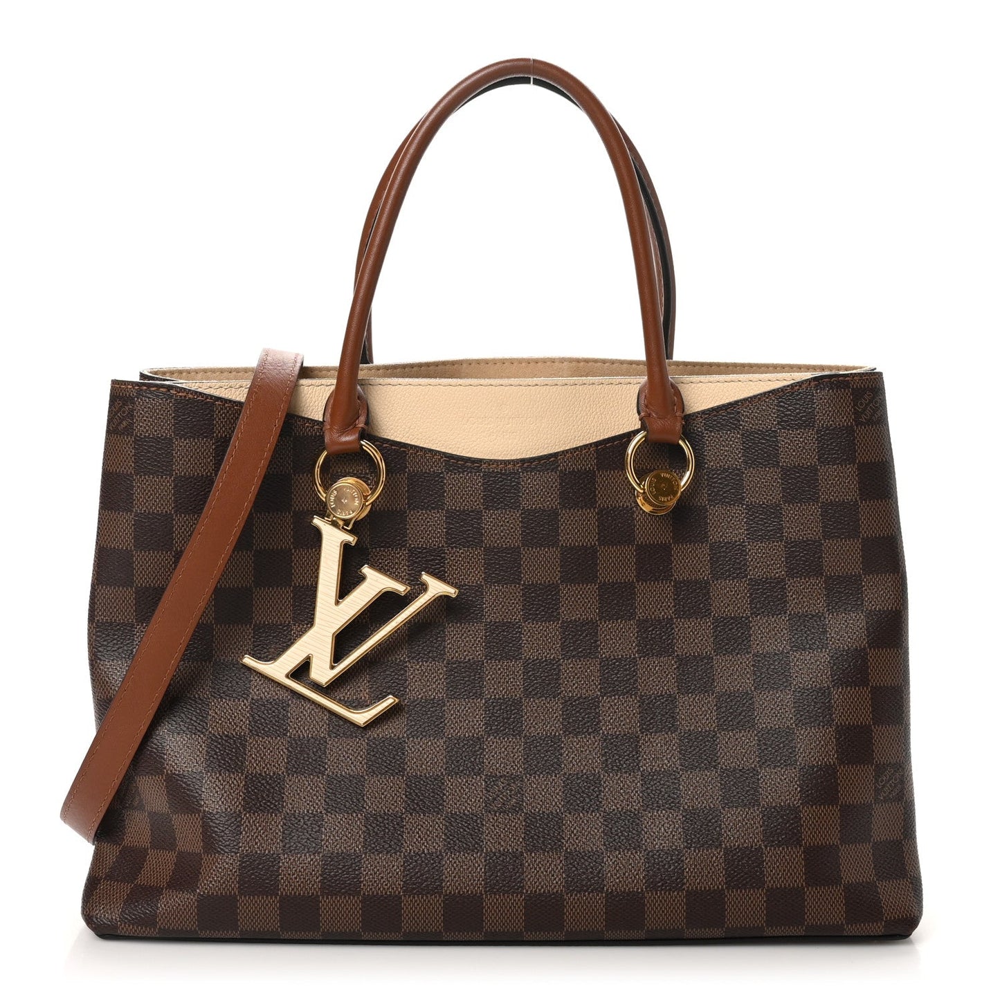Louis Vuitton Riverside Damier Ebene Coated Canvas Bag - Brown