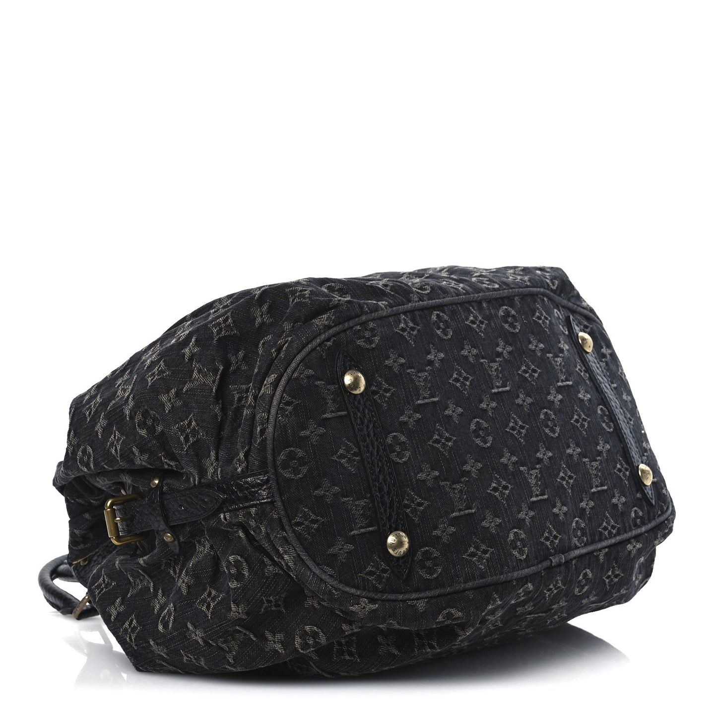Louis Vuitton Mahina Monogram Denim Leather Hobo Bag - Black