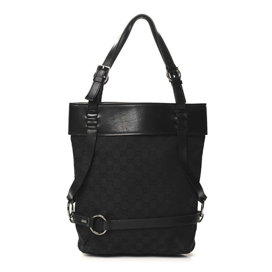Gucci Monogram GG Canvas Tote Bag - Black