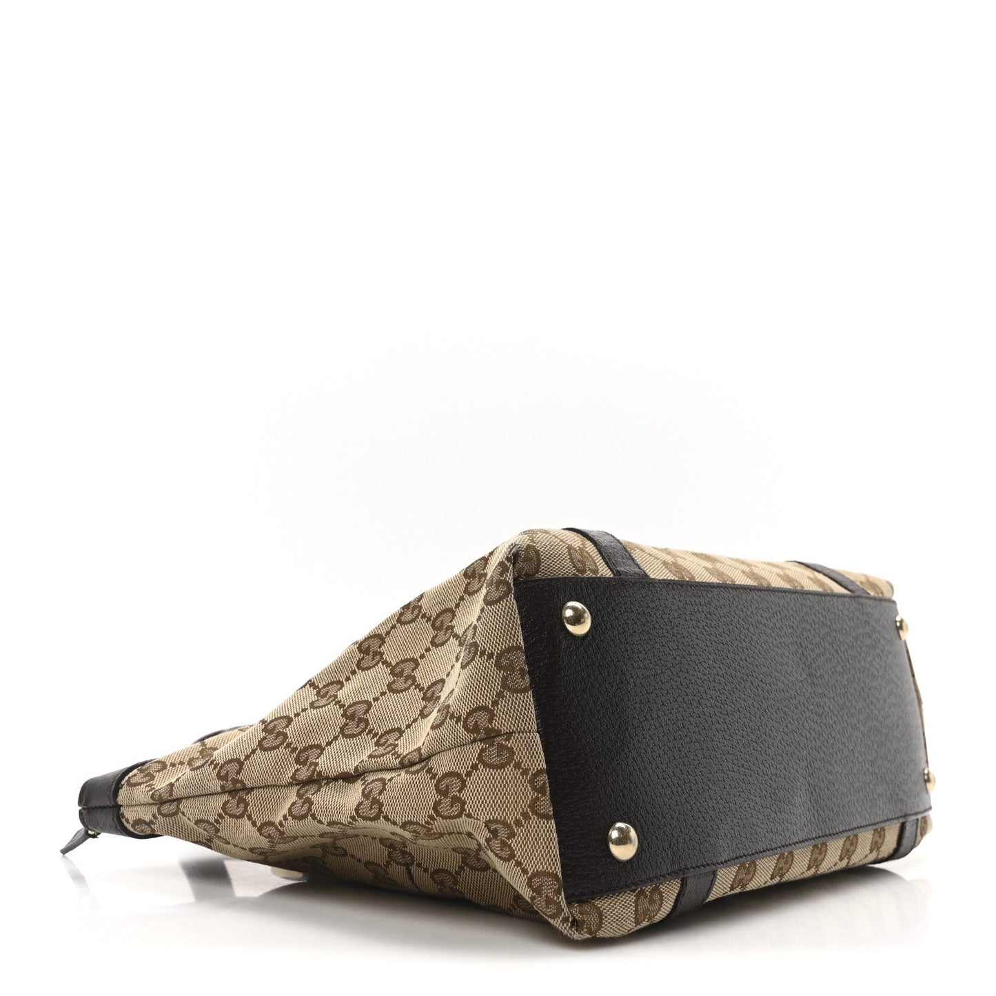Gucci GG Monogram Medium Abbey Tote Dark Brown Canvas Bag - Dark Brown