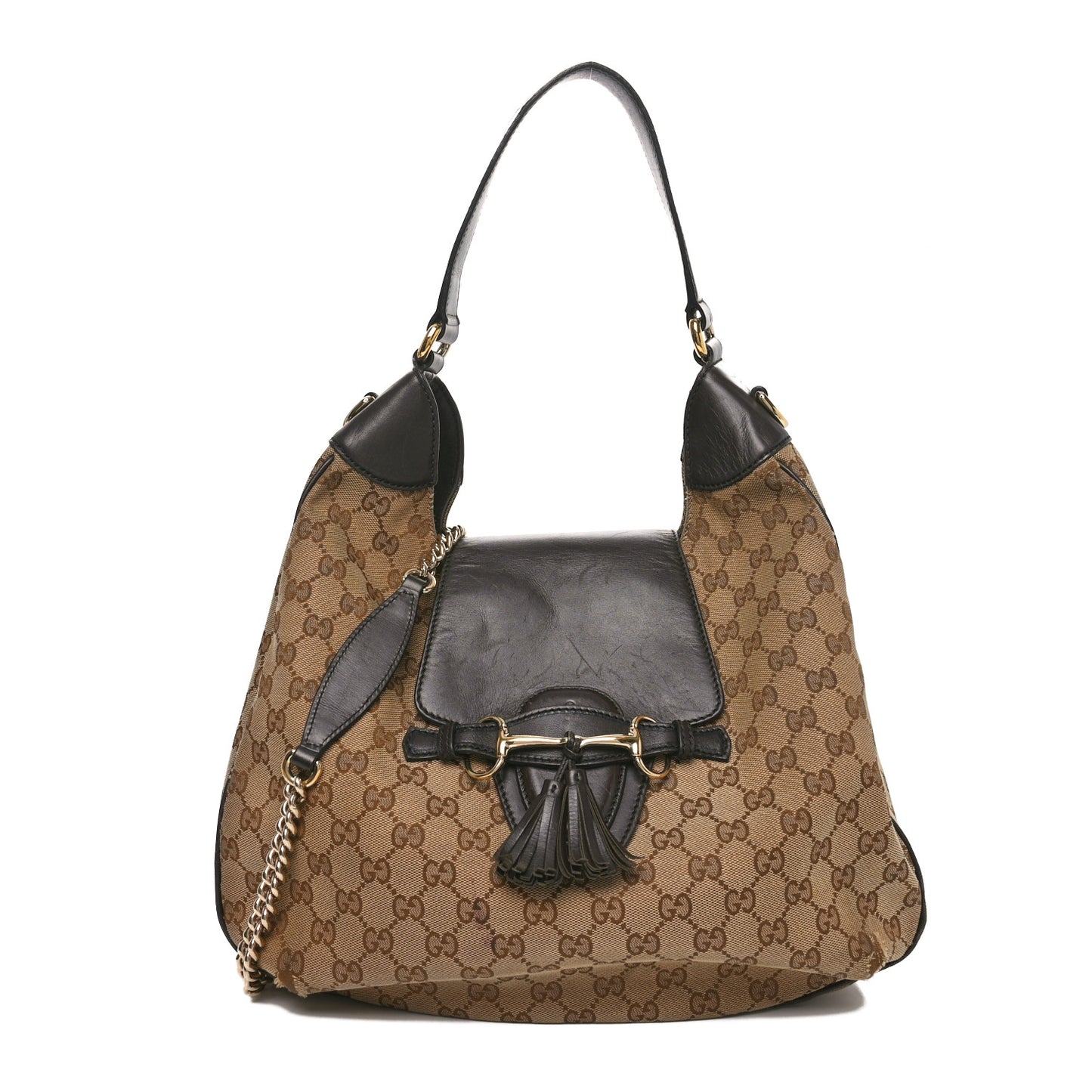 Gucci GG Monogram Canvas Hobo Bag - Beige, Ebony & Coccoa