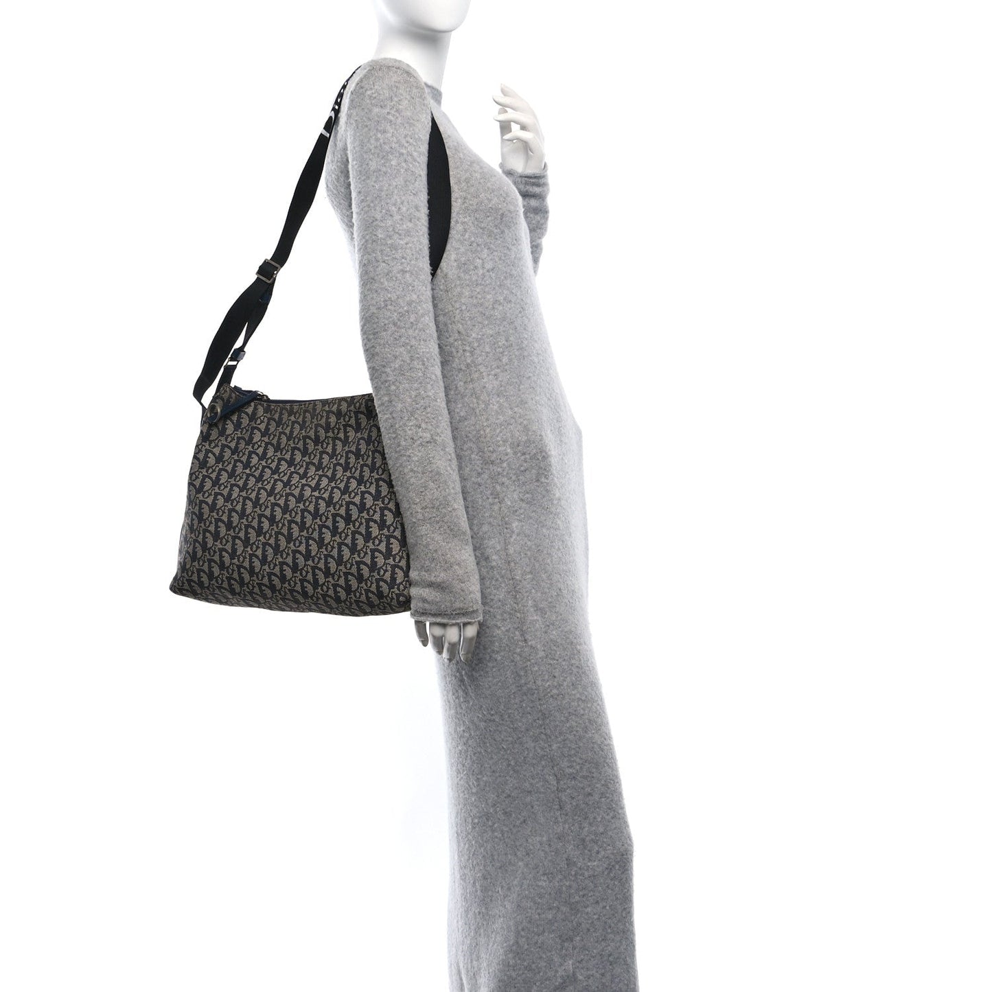 Christian Dior Monogram Messenger Trotter Coated Canvas Bag - Black