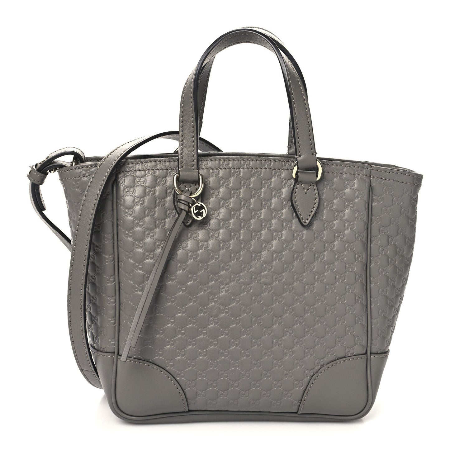 Gucci Microguccissima Small Bree Tote Leather Bag - Graphite