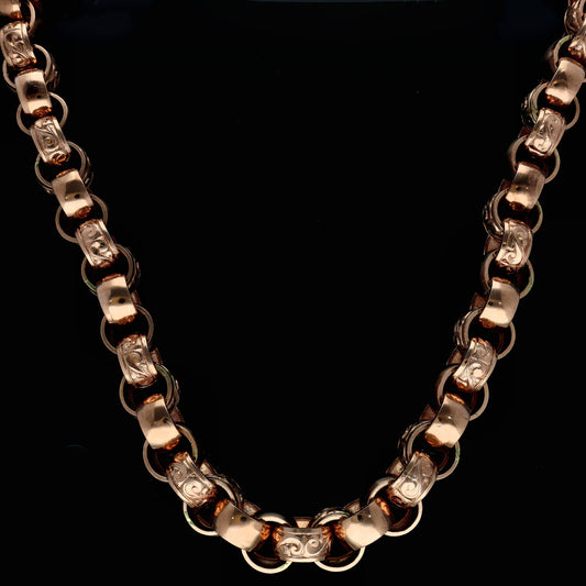 9ct Rose Gold Belcher Chain 30"