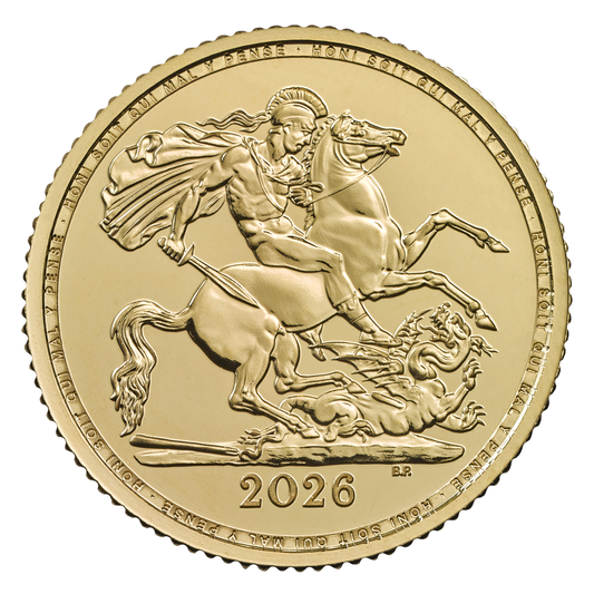 New 22ct Gold King Charles III Half Sovereign Coin 2026