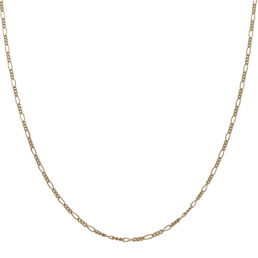 New 9ct Gold Figaro Chain 16"