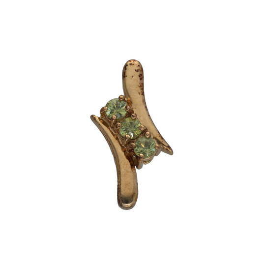 9ct Gold Garnet Three Stone Pendant