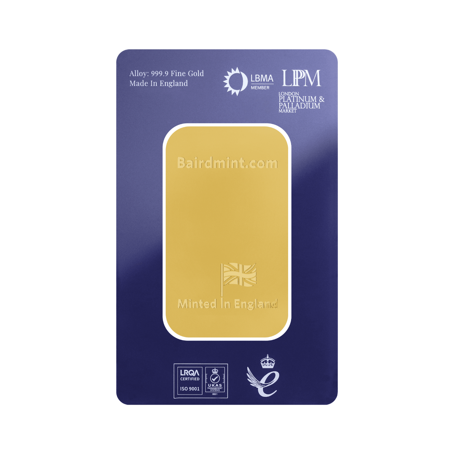 New Baird & Co 24ct 1oz Gold Minted Bar