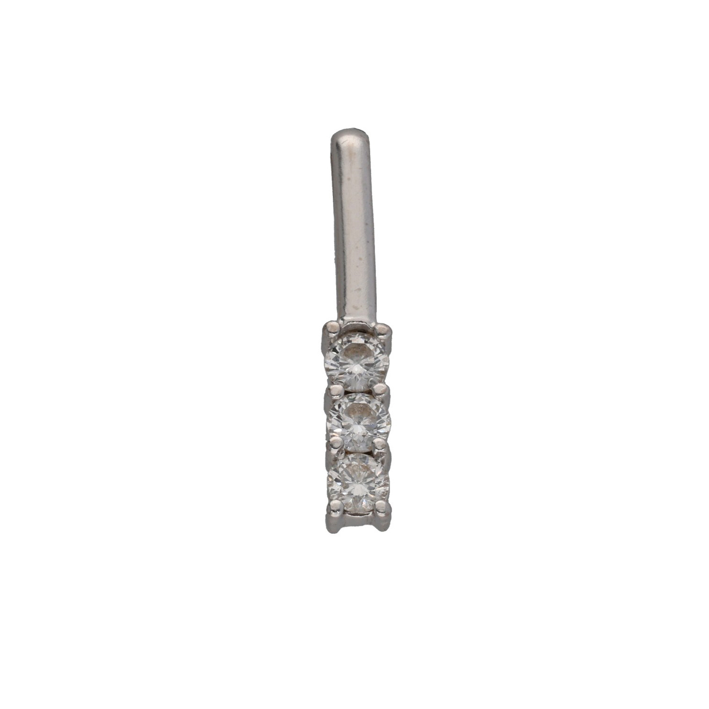 18ct White Gold 0.30ct Diamond Three Stone Pendant