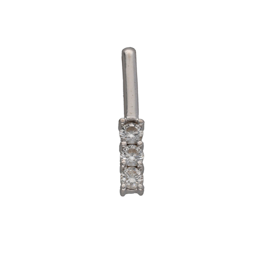 18ct White Gold 0.30ct Diamond Three Stone Pendant