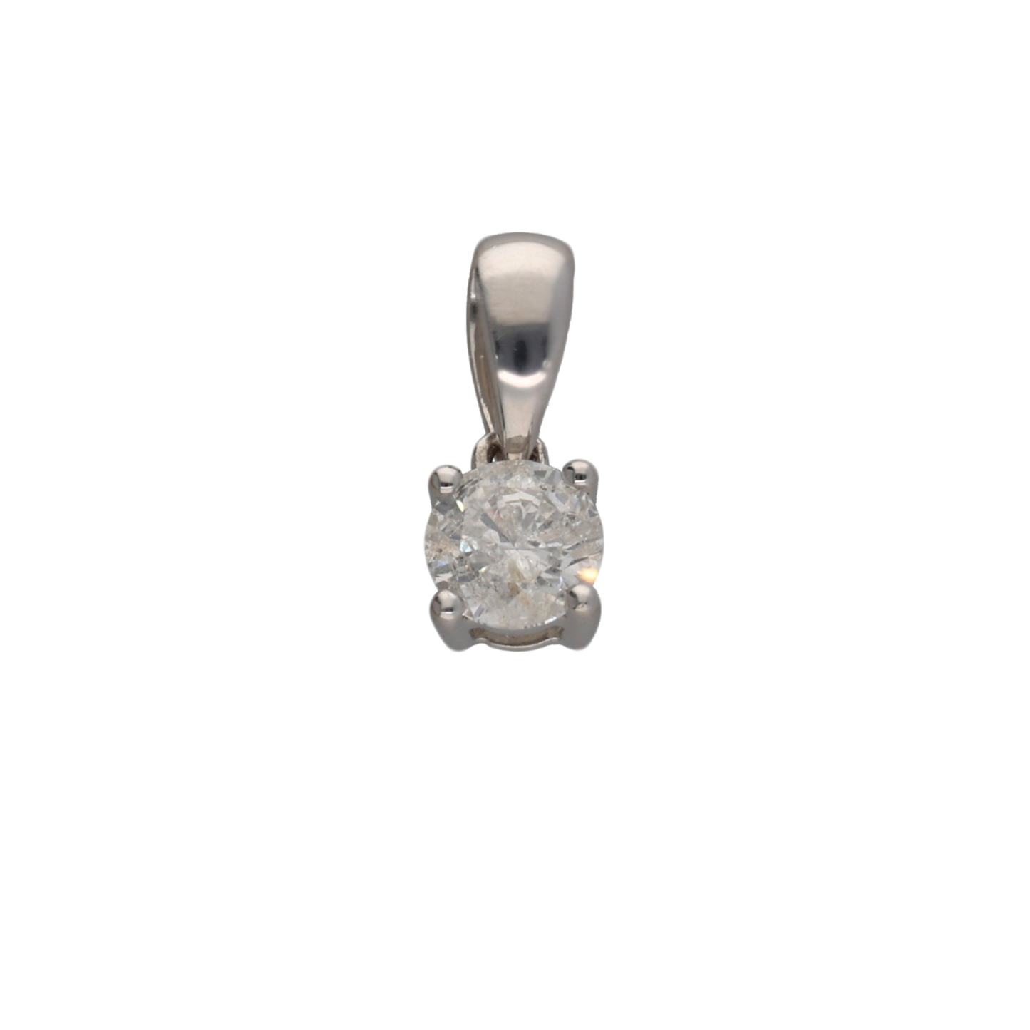 9ct White Gold 0.50ct Diamond Solitaire Pendant