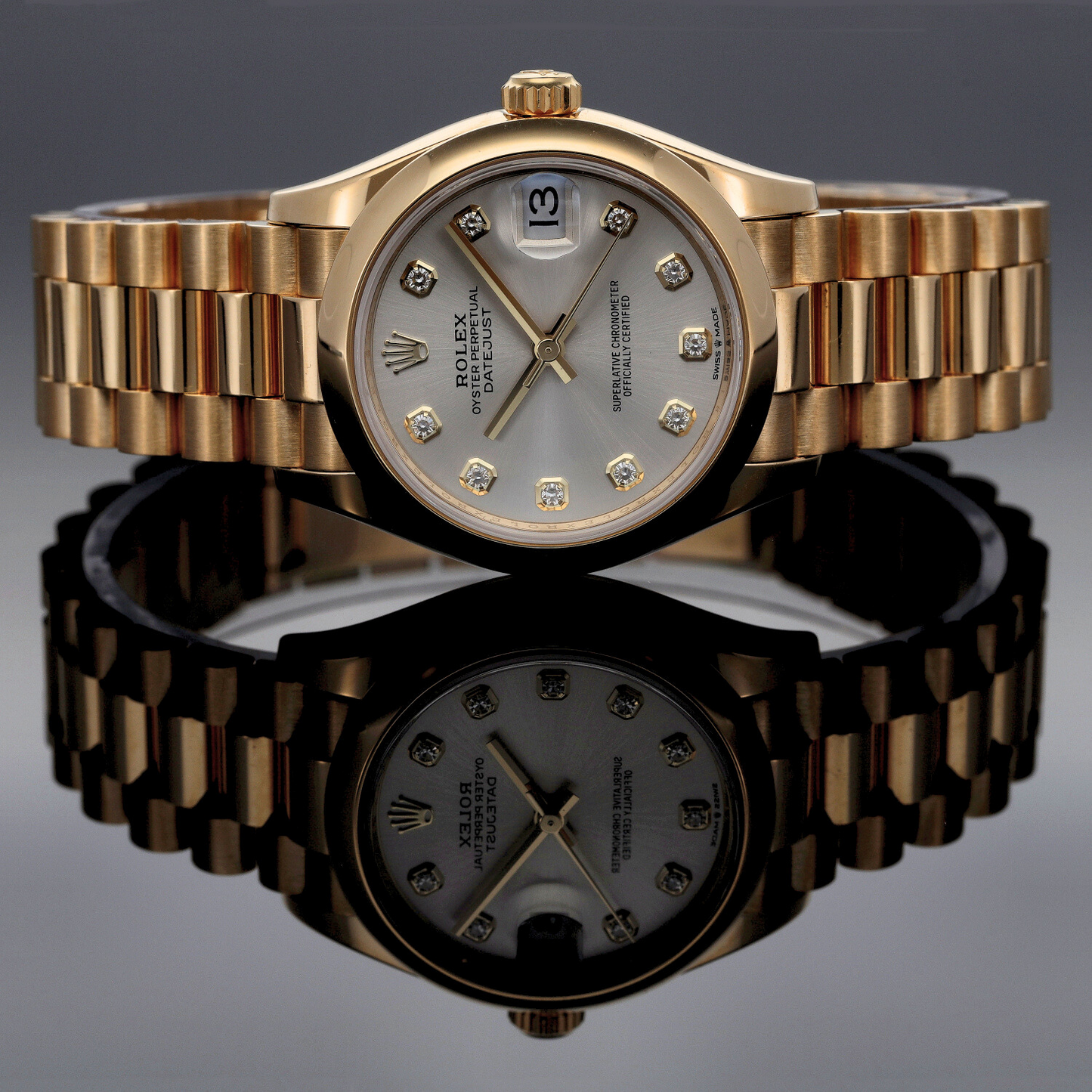 Rolex Lady Datejust 278248 31mm Gold Watch