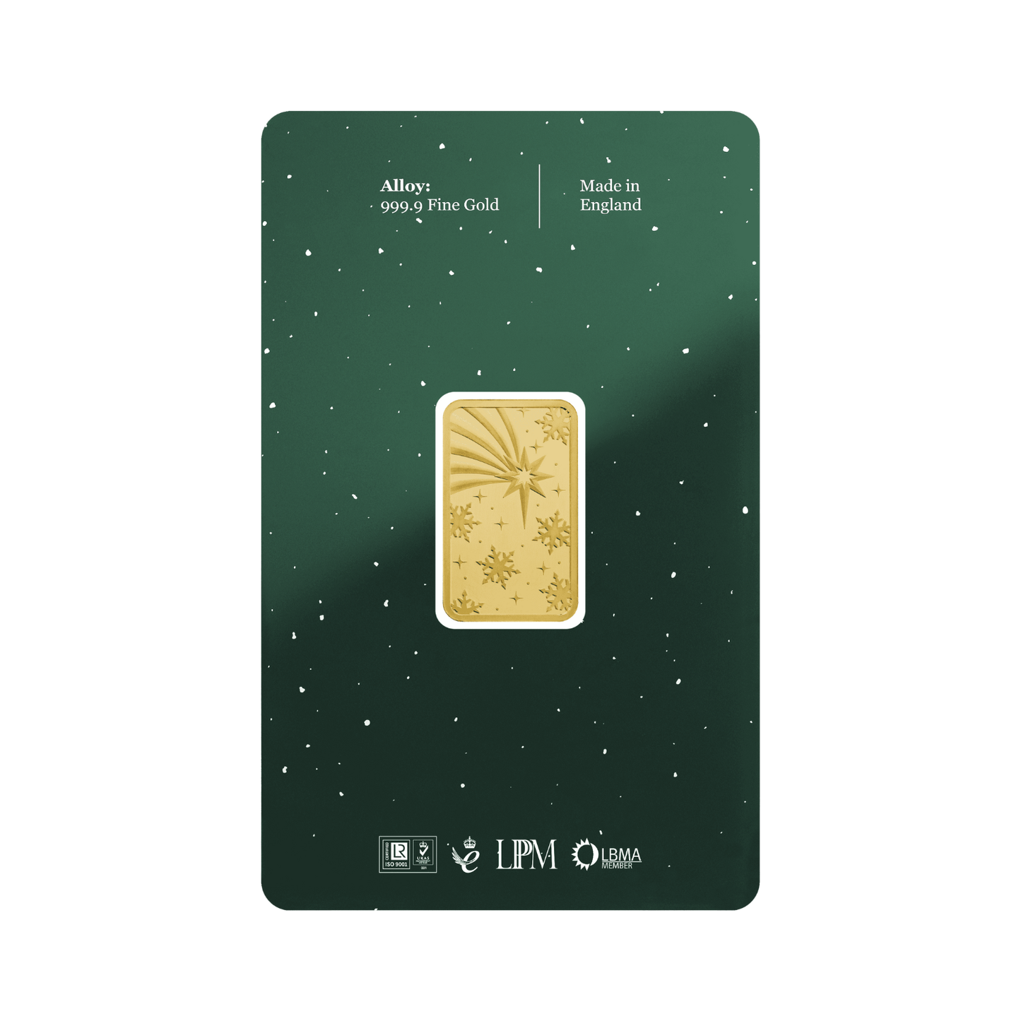 New 24ct 5g Christmas Gold Bar