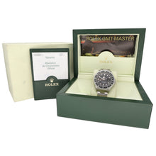 Load image into Gallery viewer, Rolex GMT Master II 16710 40mm Stainless Steel Watch

