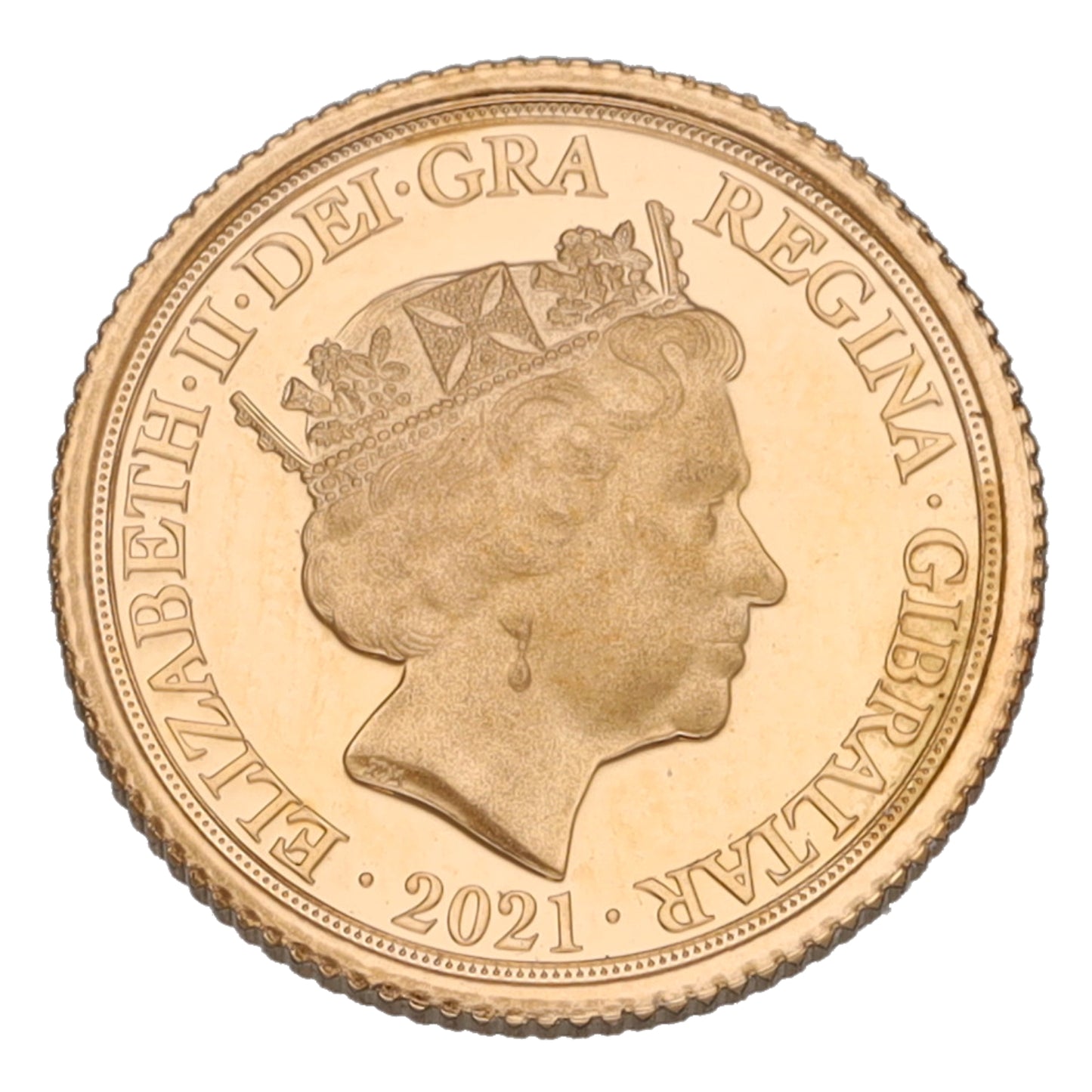 22ct Gold Queen Elizabeth II Quarter Sovereign Coin 2021