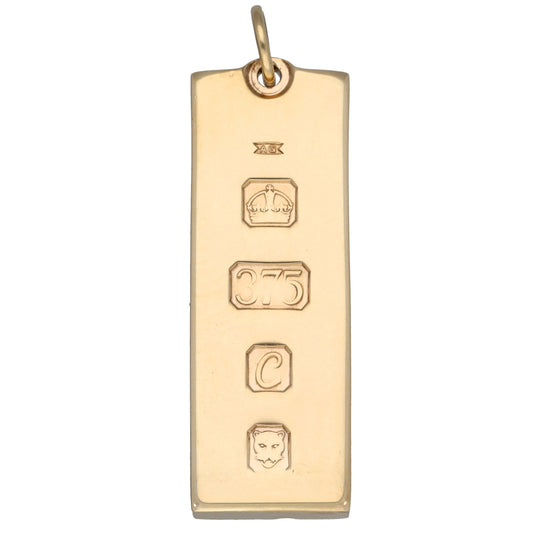 9ct Gold Ingot Pendant