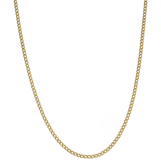 9ct Gold Curb Chain 18"