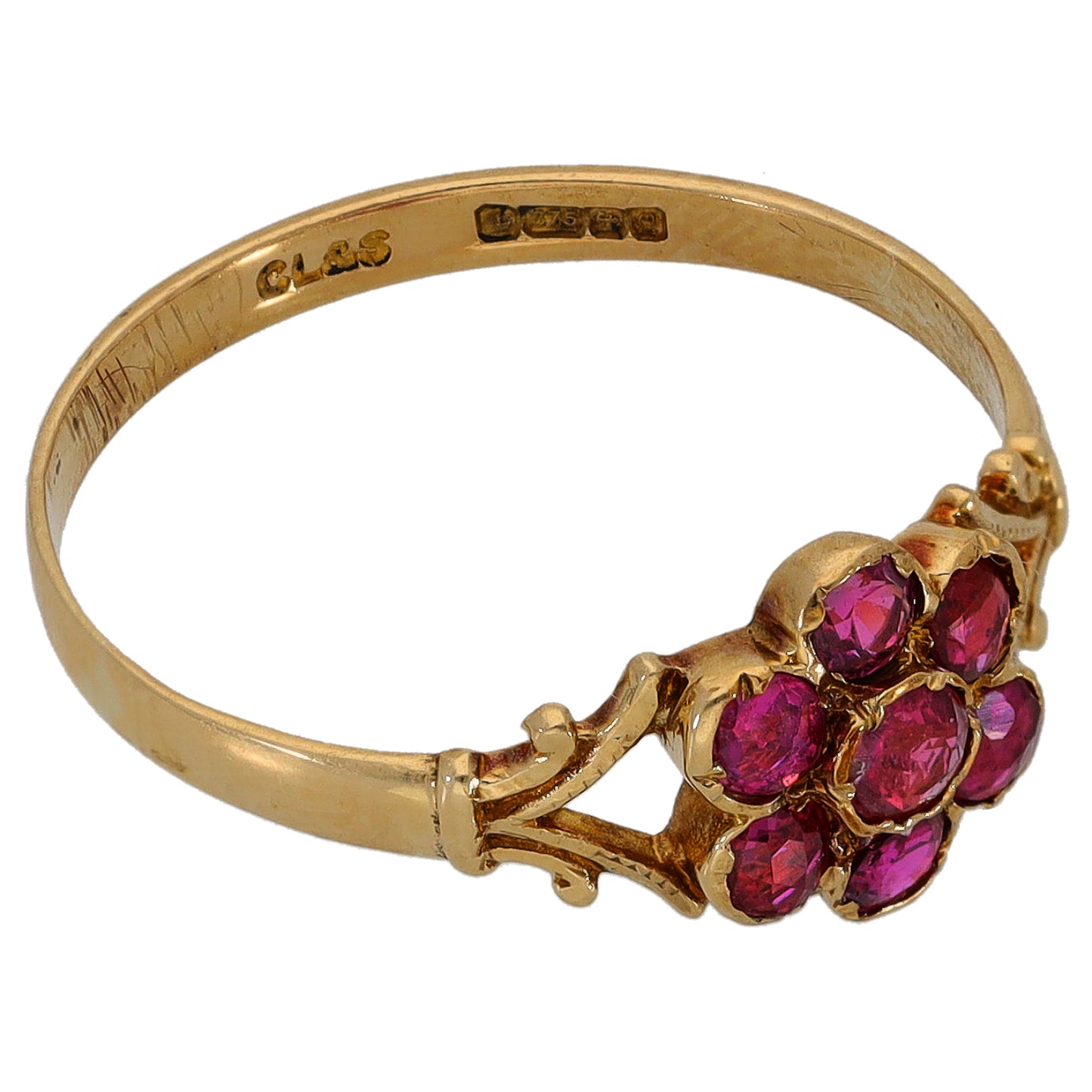 9ct Gold Ruby Dress/Cocktail Ring Size P