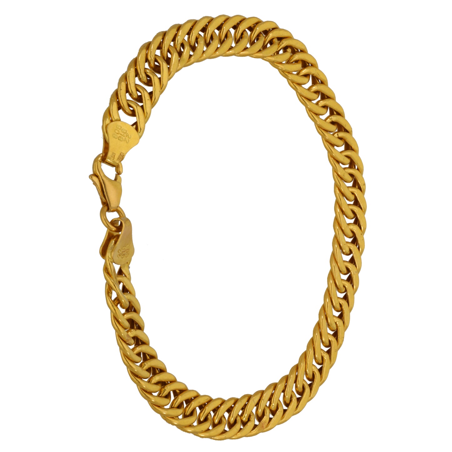22ct Gold Double Curb Bracelet