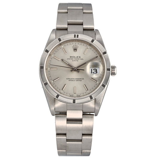 Rolex Date 15210 34mm Stainless Steel Watch