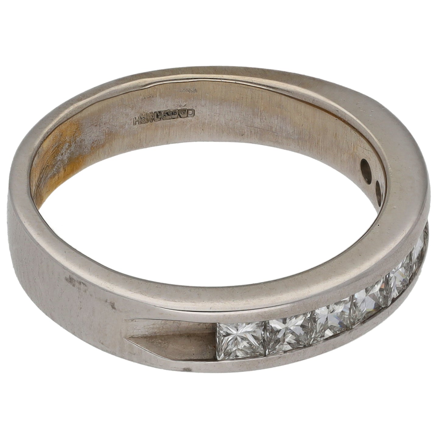 14ct White Gold 0.45ct Half Eternity Ring Size N