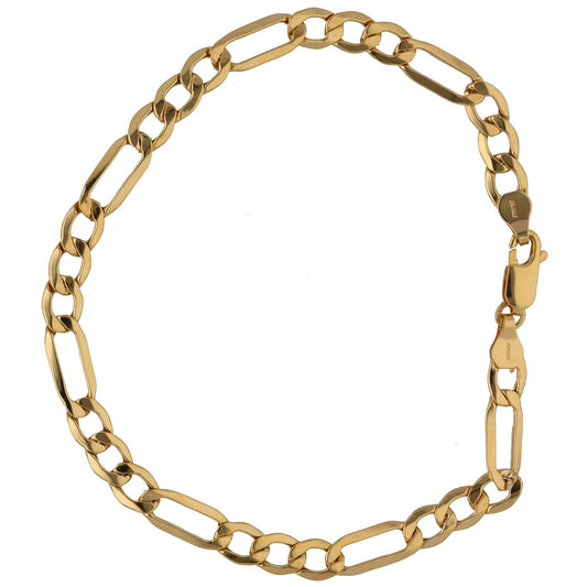 New 9ct Gold Figaro Bracelet