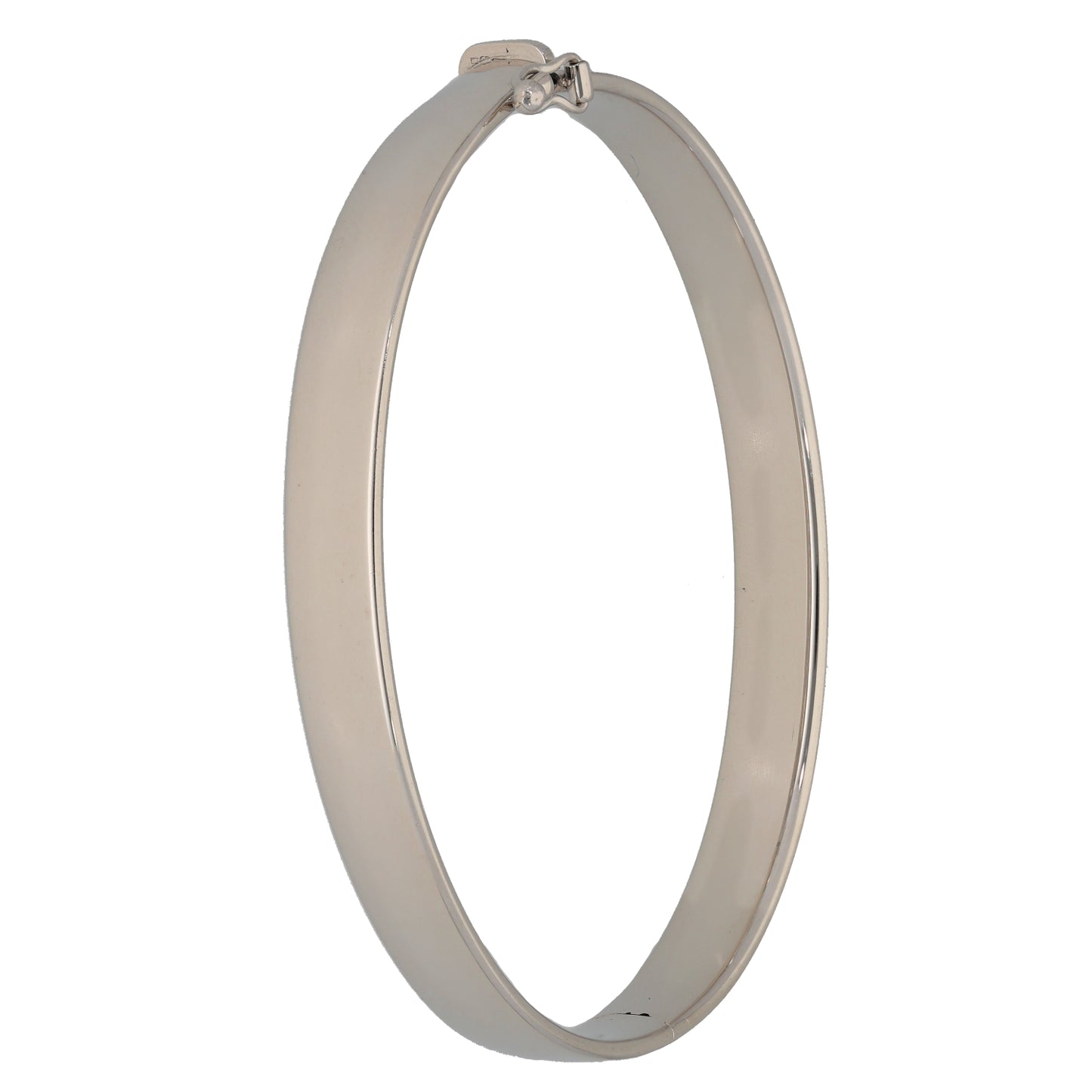 9ct White Gold Hinged/Clasp Bangle