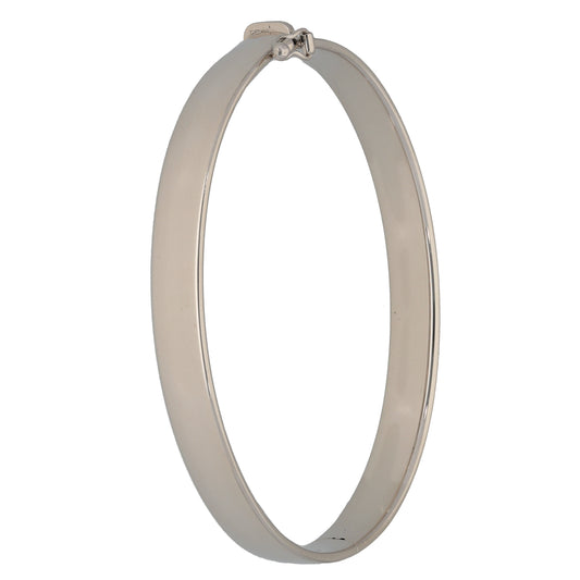 9ct White Gold Hinged/Clasp Bangle
