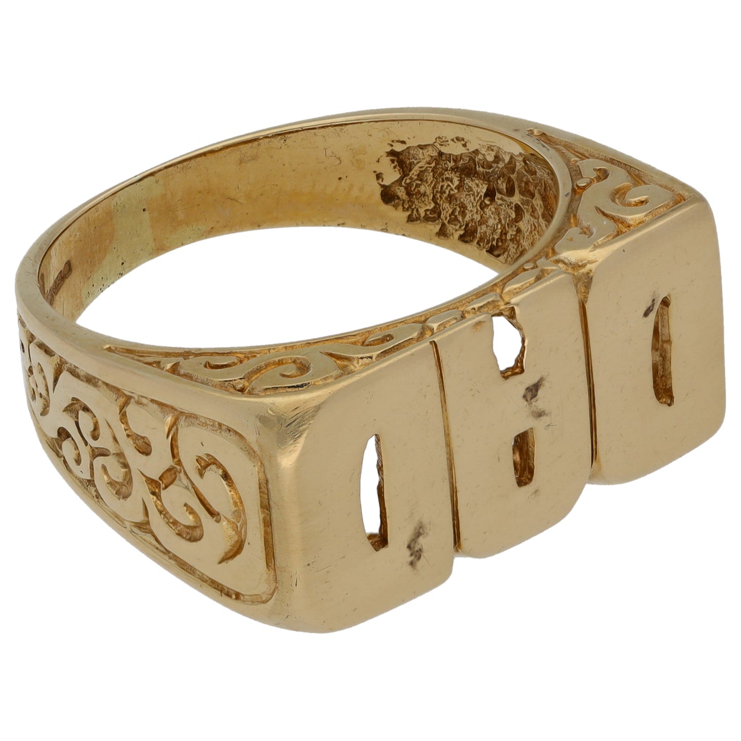 9ct Gold Dad Ring Size U