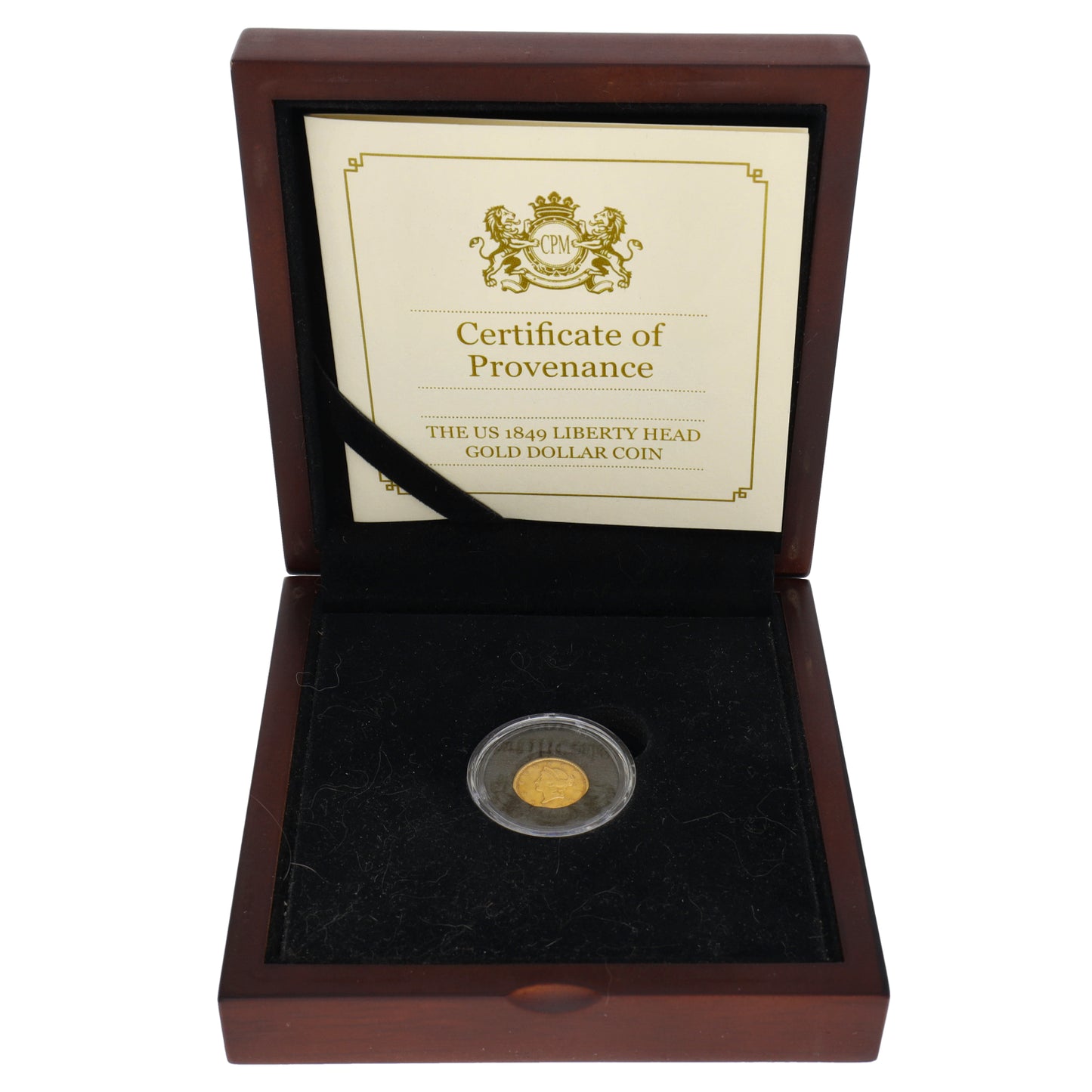 22ct Gold US Liberty Head 1 Dollar Coin 1849