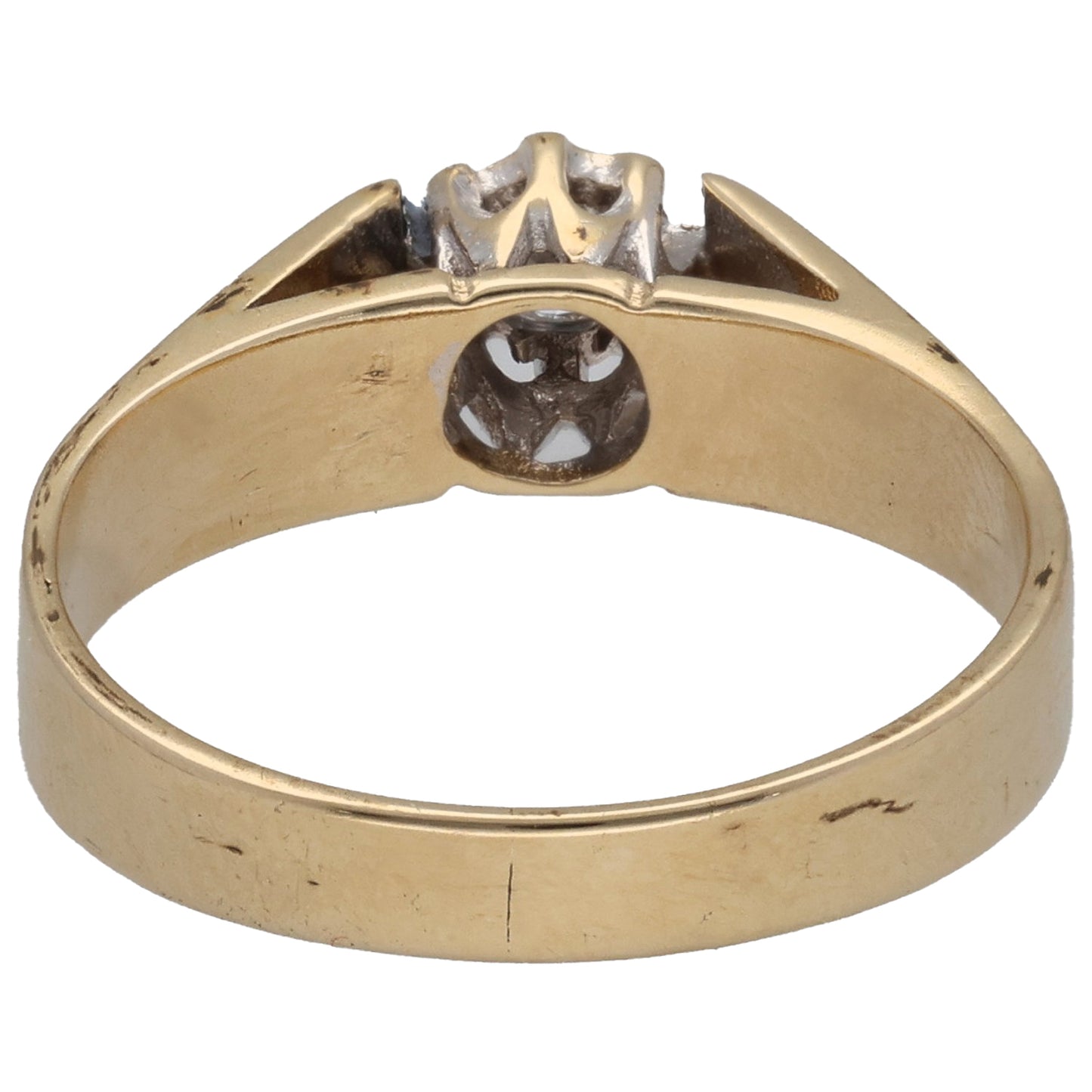 9ct Gold 0.10ct Diamond Solitaire Ring Size L