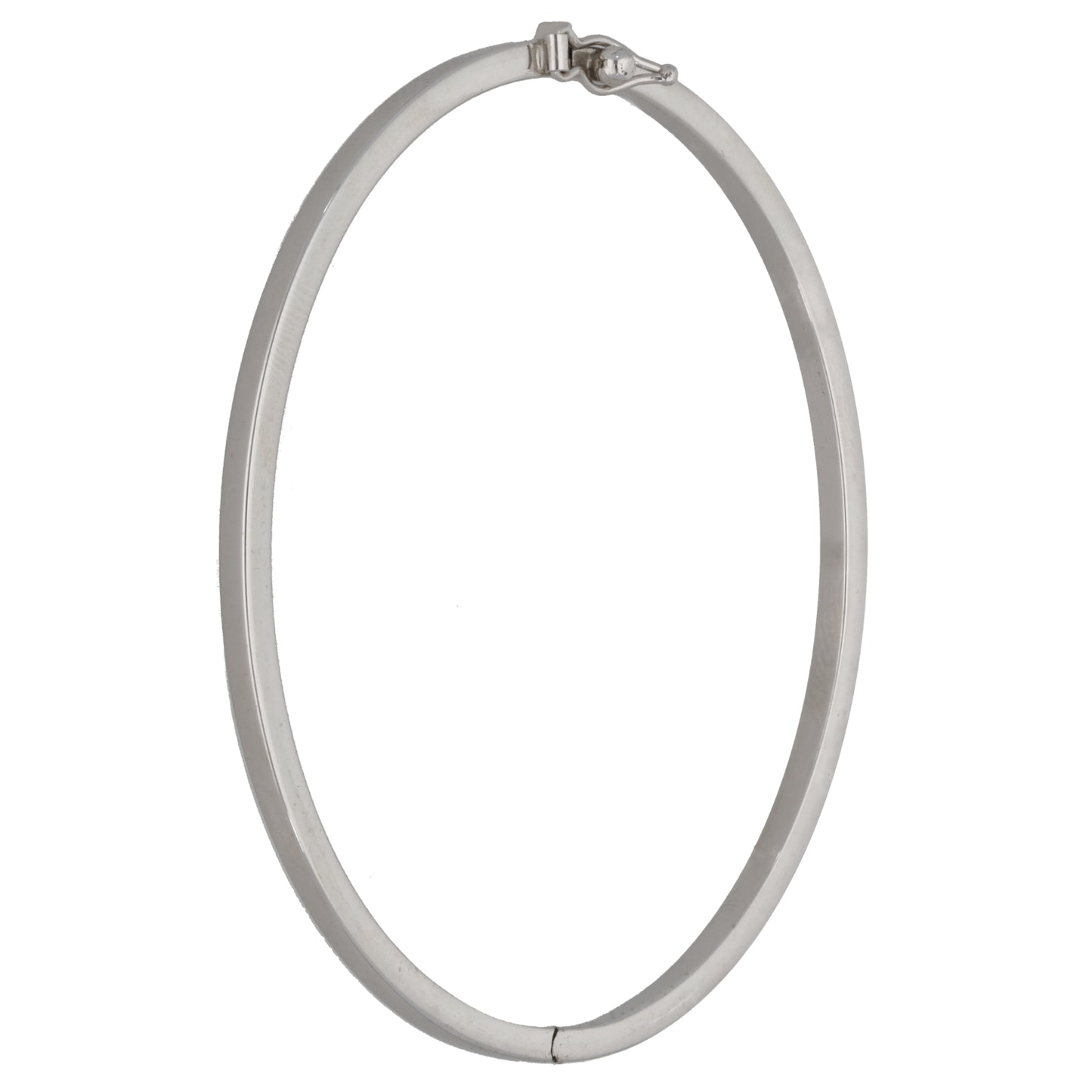 9ct White Gold Hinged/Clasp Bangle