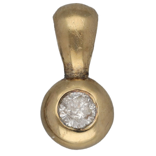 9ct Gold 0.15ct Diamond Solitaire Pendant