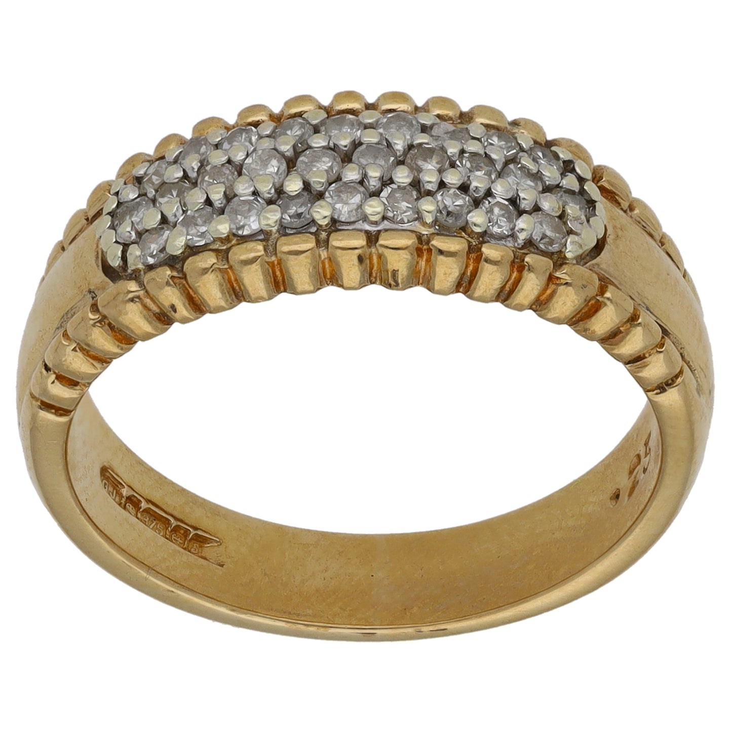 9ct Gold 0.25ct Diamond Alternative Ring Size N