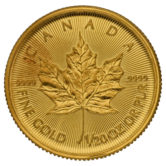 24ct Gold Canada Maple 1/20 OZ Coin 2025