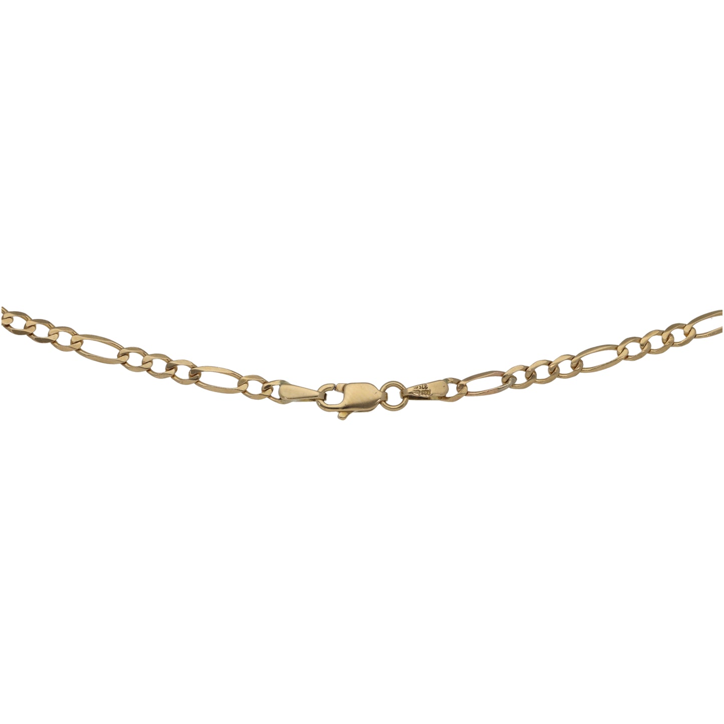 9ct Gold Figaro Chain 18"