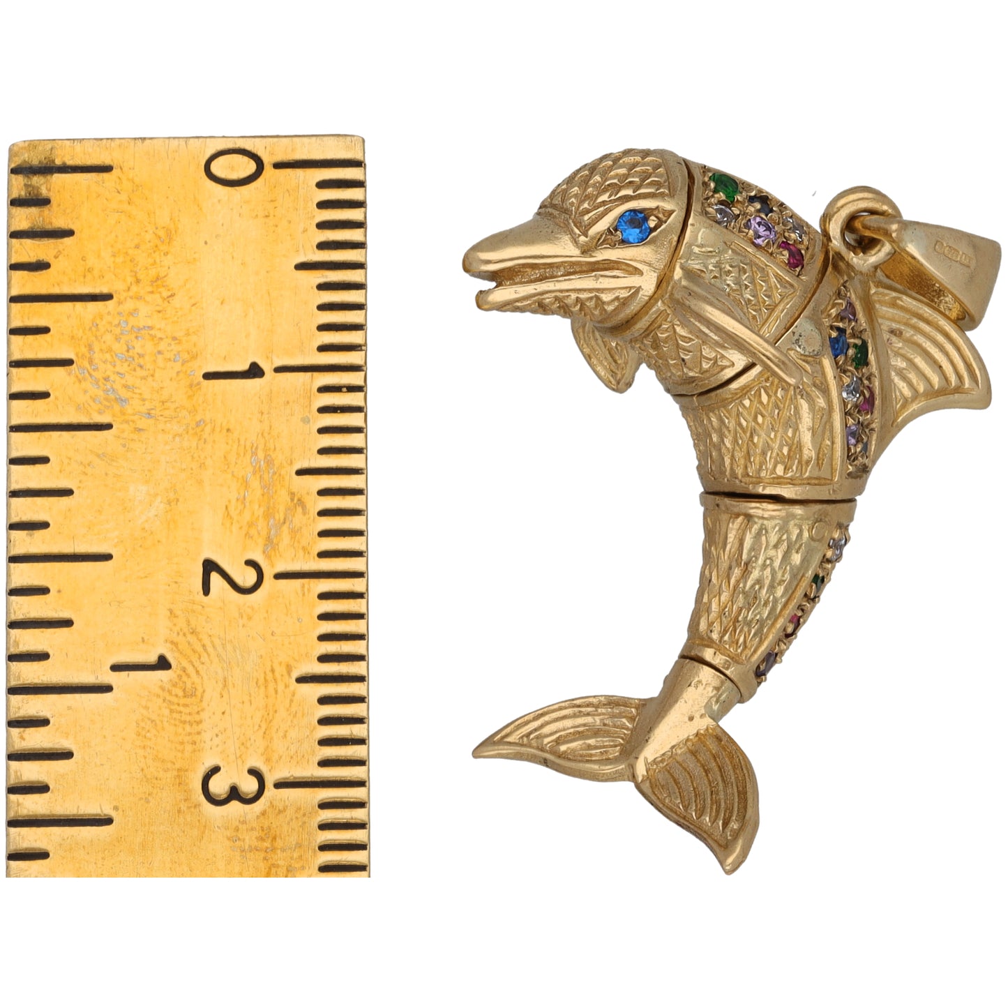 9ct Gold Imitation Dolphin Pendant