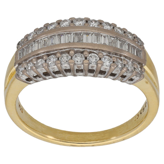 18ct Gold 0.50ct Diamond Half Eternity Ring Size M