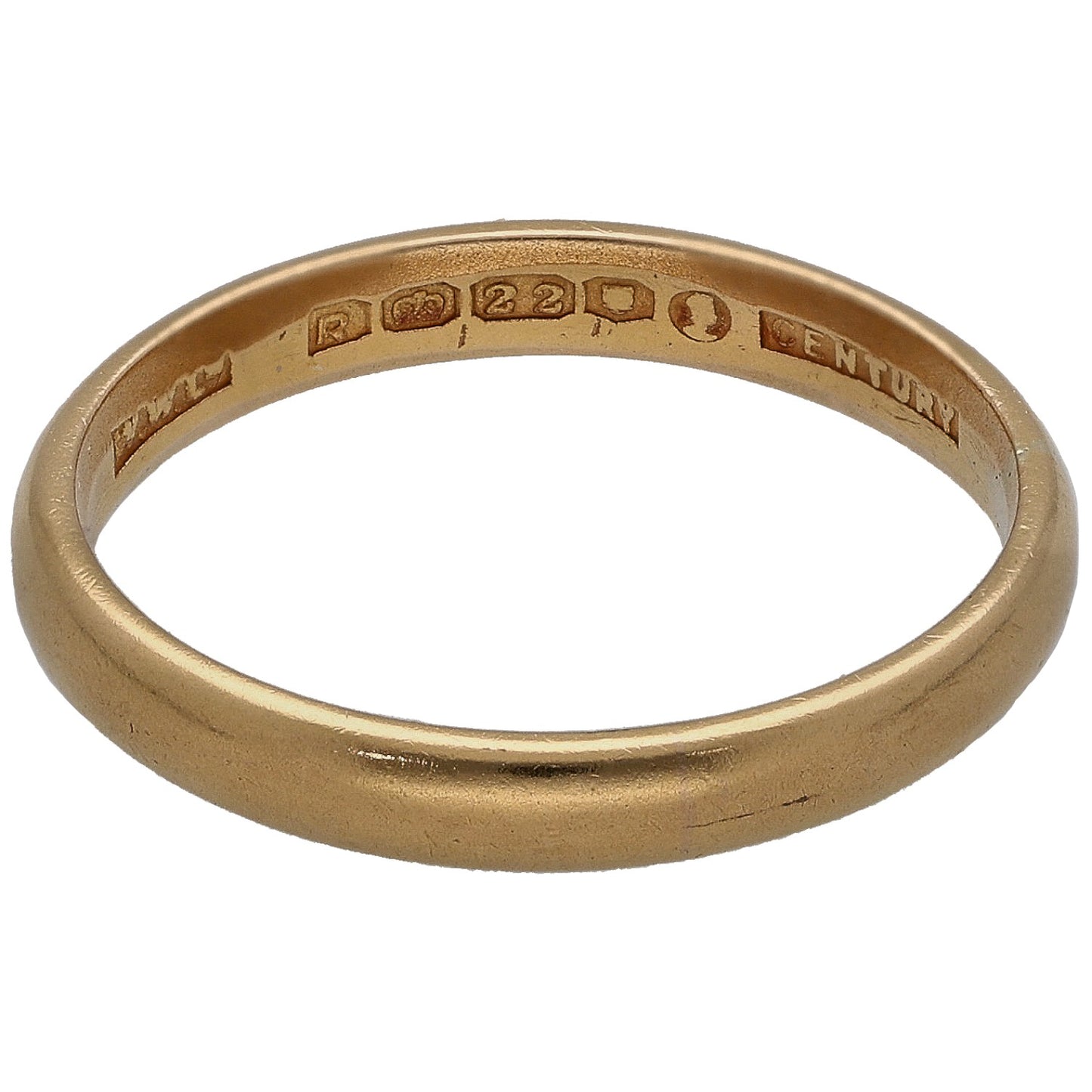 22ct Gold Plain Wedding Ring Size O