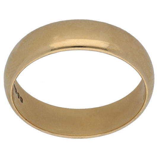 9ct Gold Plain Wedding Ring Size R