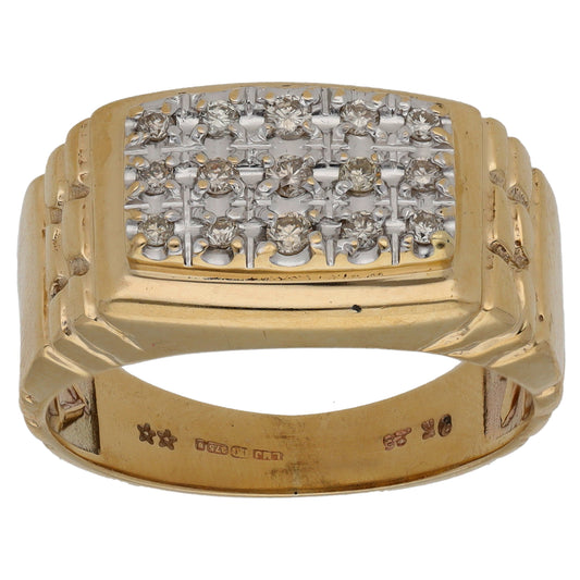 9ct Gold 0.25ct Diamond Alternative Ring Size Q