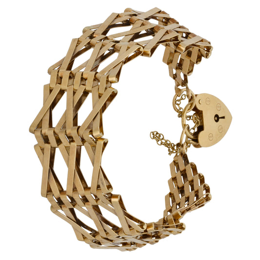 9ct Gold Gate Bracelet