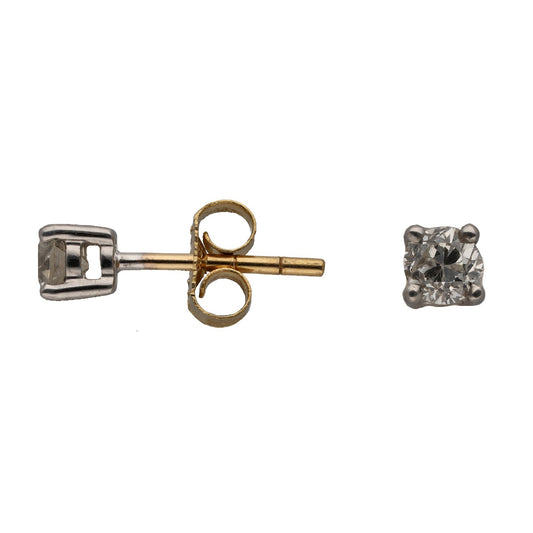 18ct Gold 0.44ct Diamond Solitaire Earrings