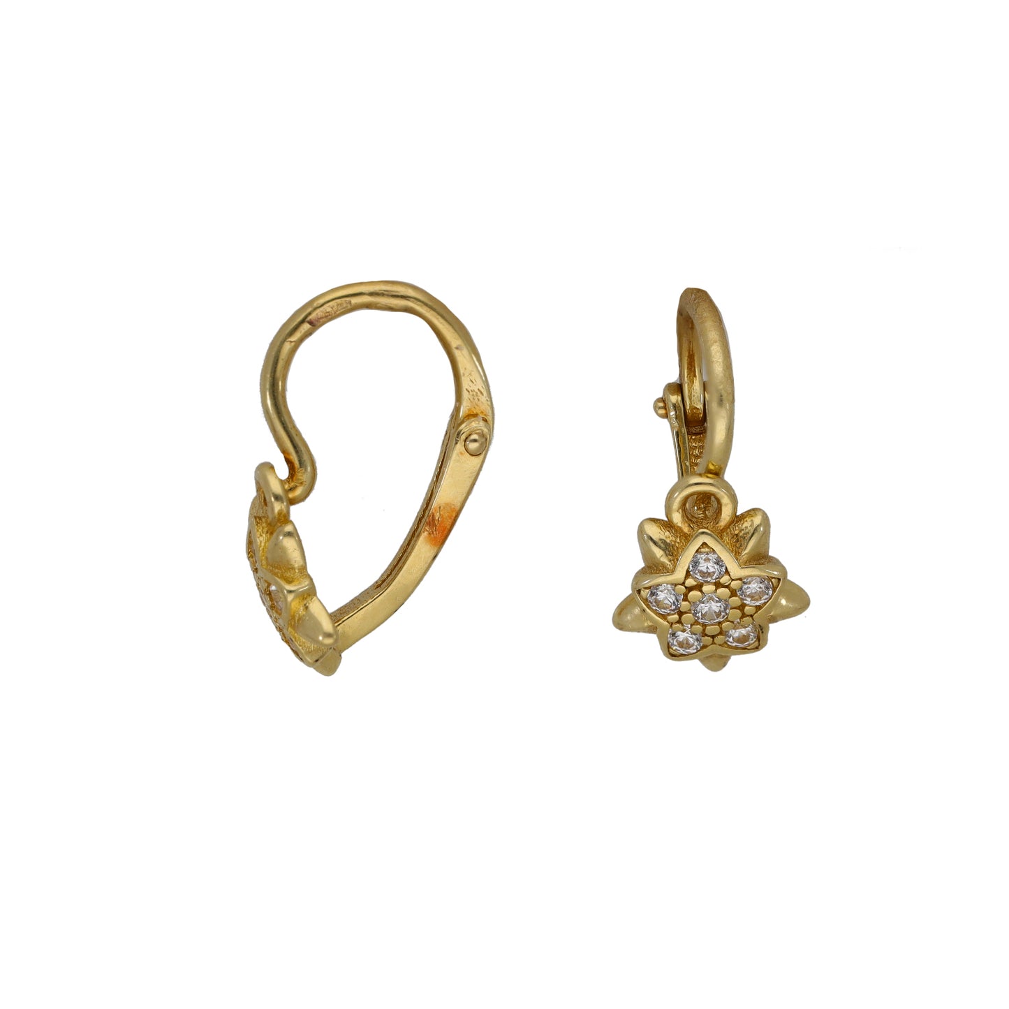 14ct Gold Cubic Zirconia Alternative Earrings