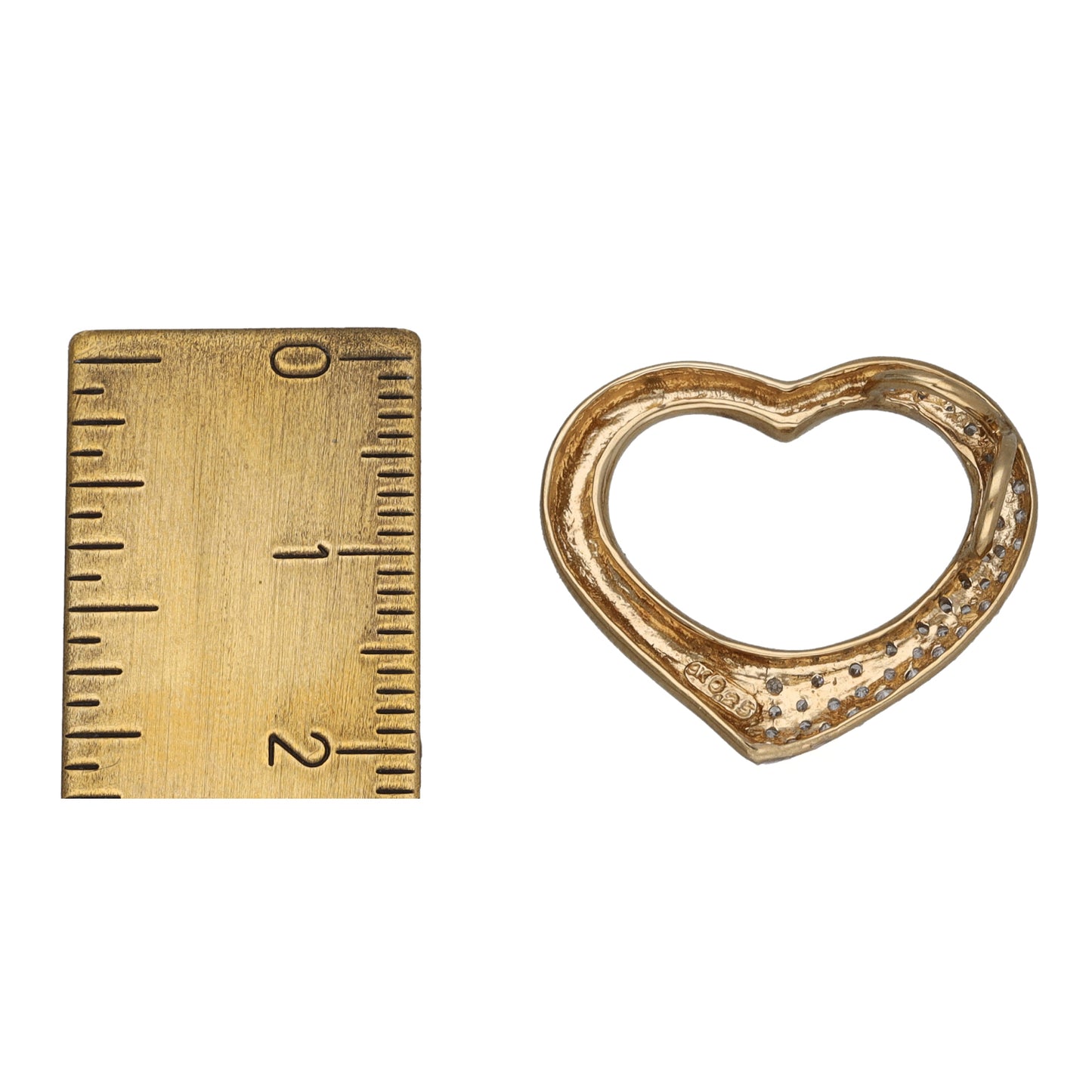 9ct Gold 0.25ct Diamond Heart Pendant